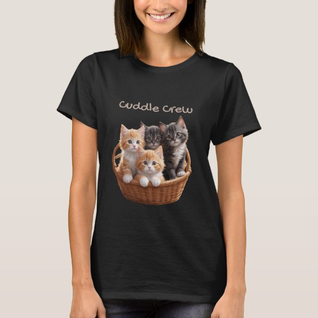 T-shirt Kitten Lovers Cuddle Crew (Devant)