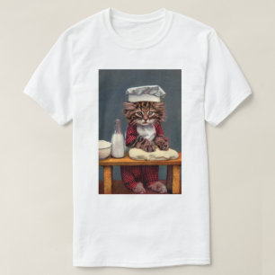 T-shirt Kitten Making Bread, artiste inconnu