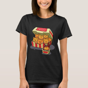 T-shirt Kitten Nuggets Alimentation Pun Amoureux des chats