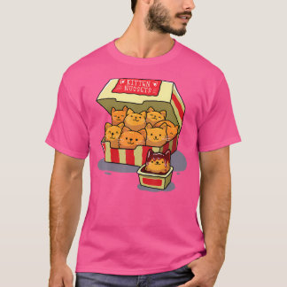 T-shirt Kitten Nuggets Alimentation Pun Amoureux des chats