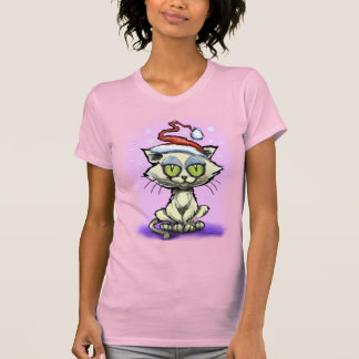 T-shirt Kitten Santa Hat