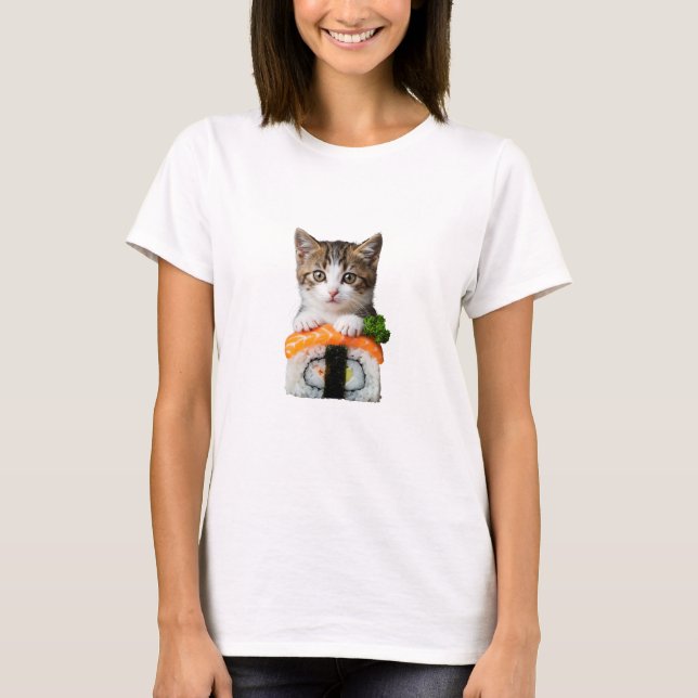 T-shirt kitten sushi (Devant)