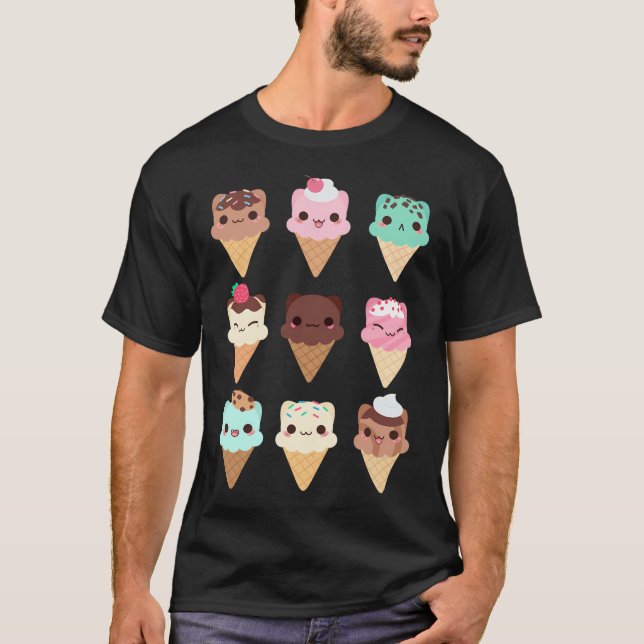 T-shirt Kittens à la crème glacée (Devant)