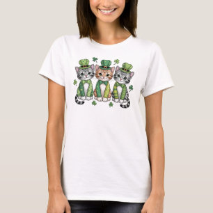 T-shirt Kittens de la Saint-Patrick chanceux-47474
