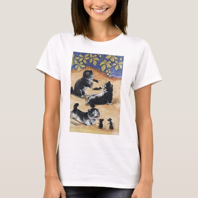 T-shirt Kittens et Rats, Louis Wain (Devant)