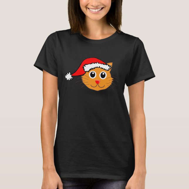 T-shirt Kitty à Santa Hat Shirt (Devant)