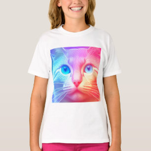 T-shirt Kitty Arc-en-ciel coloré