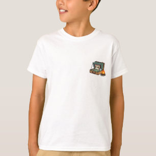 T-shirt Kitty Camping dans une tente valise pour enfants