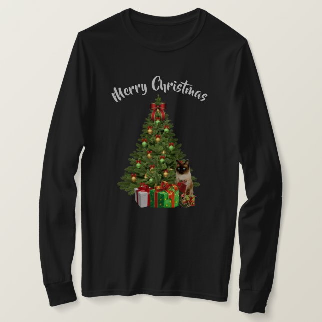 T-shirt Kitty et Christmas Tree (Design devant)