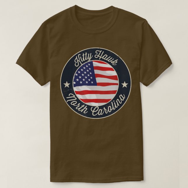 T-shirt Kitty Hawk - Souvenir Patriotique Caroline du Nord (Design devant)