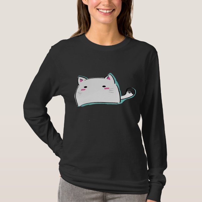 T-shirt Kitty Illustration Cute Cat  Adorable (Devant)
