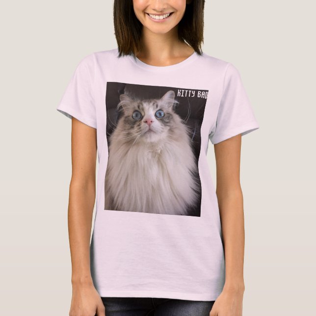 T-SHIRT KITTY MAUVAIS (Devant)