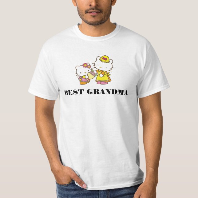 T-Shirt Kitty Meilleure Grand-Mère (Devant)