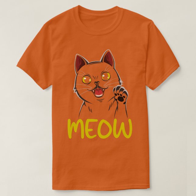 T-shirt Kitty Meow, chat mignon (Design devant)