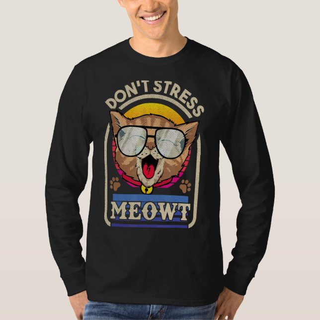 T-shirt Kitty ne stress pas Meowt pour chat (Devant)