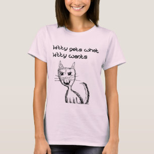 T-shirt Kitty obtient quel Kitty veut la chemise