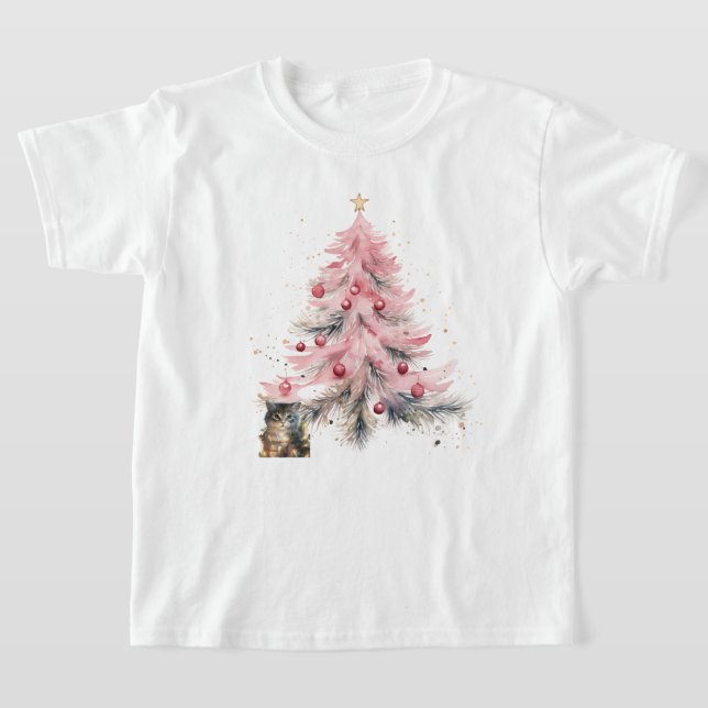 T-shirt Kitty pour enfants Christmas (Poser)