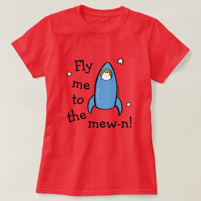T-shirt Kitty Rocket me pilotent au Miauler-n ! (Design devant)