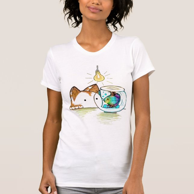 T-shirt Kitty semblant de poisson (Devant)