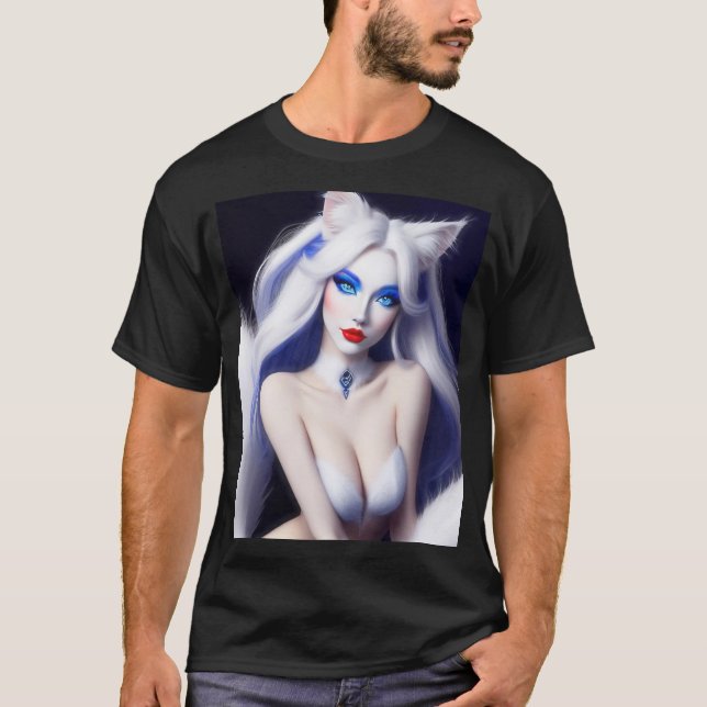 T-SHIRT KITTY WAIFU 01 (Devant)