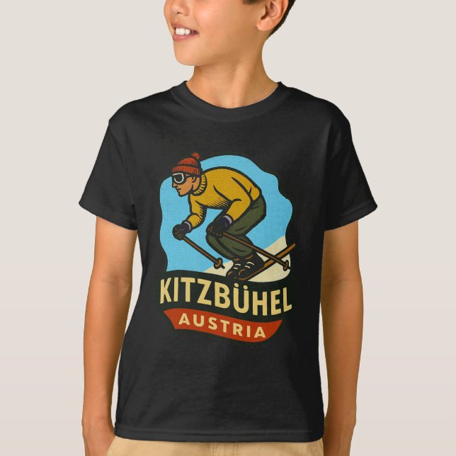 T-shirt Kitzbühel Autriche Ski  (Devant)