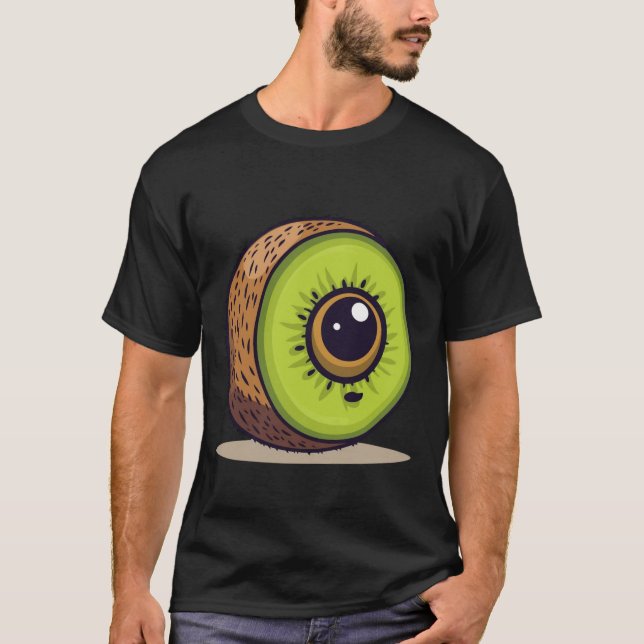 T-shirt Kiwi Alien – Fresh Cute Fruit Art (Devant)