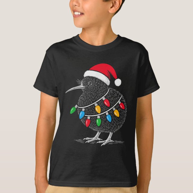T-shirt Kiwi Bird New Zealand Holiday Christmas  (Devant)