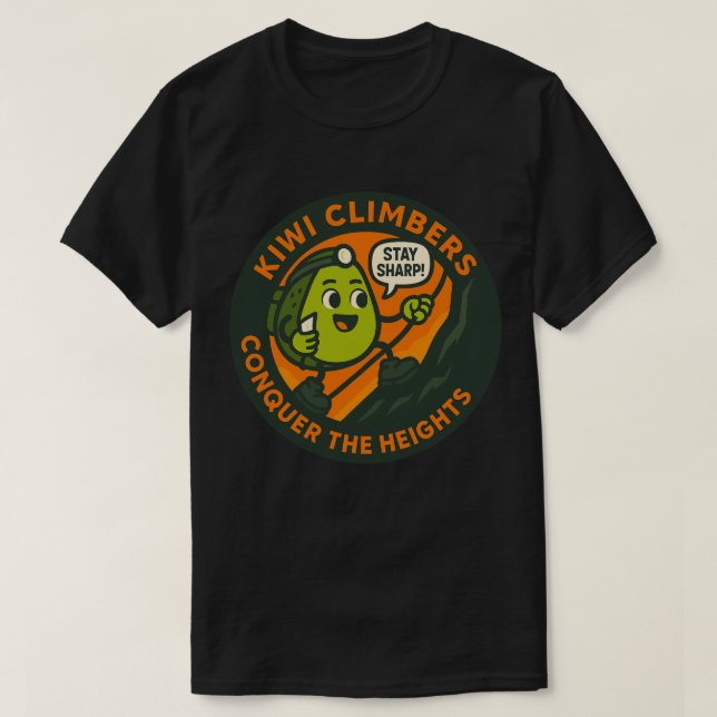 T-shirt Kiwi Climbers Conquer The Heights (Design devant)