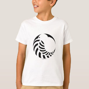T-shirt Kiwi de NZ/emblème fougère argentée