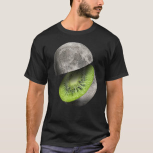 T-shirt Kiwi Fruit Moon Planet Couper Astronomie Space Sci