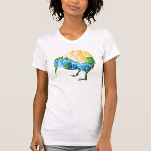 T-shirt Kiwi géométrique