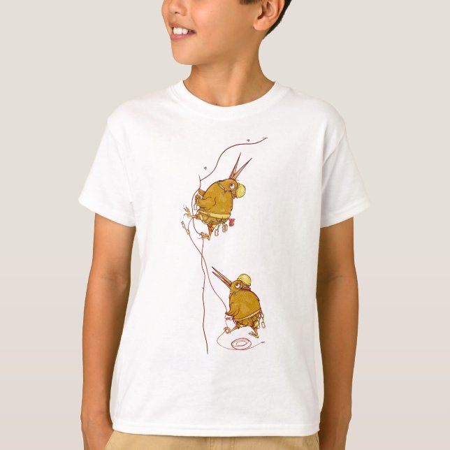 T-shirt Kiwi NZ BIRDS ROCK ESCALADE (Devant)