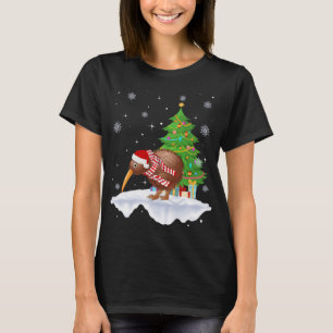 T-shirt Kiwi Oiseau Amant Cadeau Santa Hat Kiwi Noël