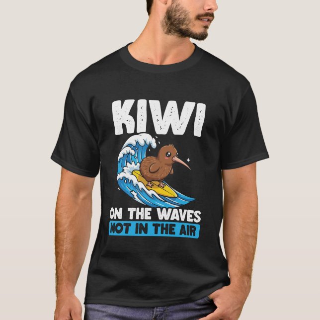 T-shirt Kiwi Sur Les Vagues Pas Dans L'Air Mignon Nouvelle (Devant)