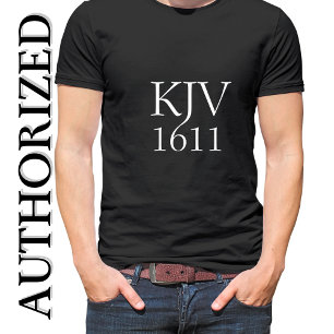 T-shirt KJV 1611 Chrétien noir et blanc