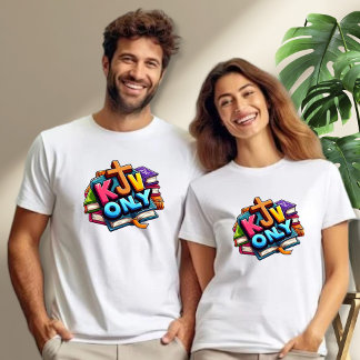 T-shirt KJV seulement - Croix - Bible Unisex