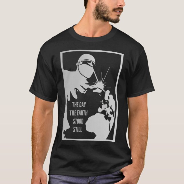 T-shirt Klaatu Barada Nikto Robot Gort SiFi (Devant)