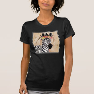 T-shirt Klimt Zebra   Couronne De Fleurs