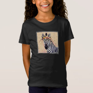 T-Shirt Klimt Zebra   Orné De Fleurs