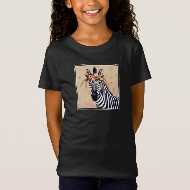 T-Shirt Klimt Zebra | Orné De Fleurs (Devant)