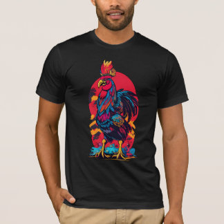 T-shirt Kneeling Rooster King Knight