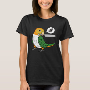 T-shirt Knife Parrot veut des graines I Blanc ventre Caiqu