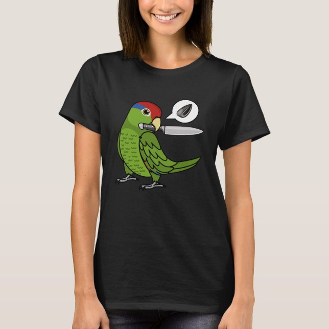 T-shirt Knife Parrot veut des graines I Mexicain rouge à t (Devant)