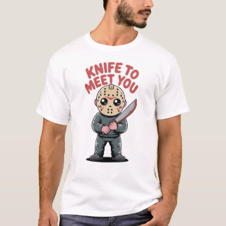T-shirt Knife to Meet You - Cute Jason Voorhees Chibi