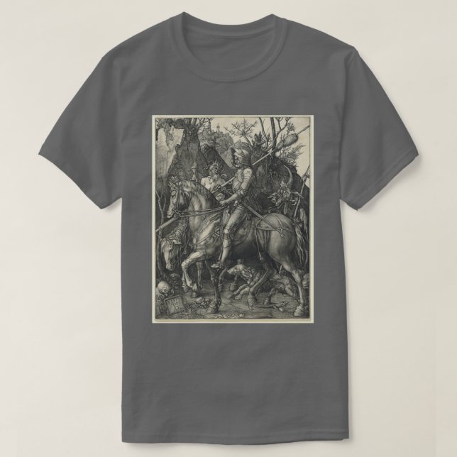 T-shirt Knight Death and Devil 1513 par Albrecht Drer (Design devant)