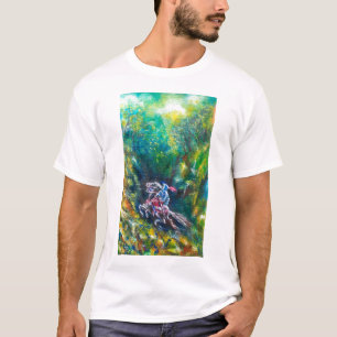 T-SHIRT KNIGHT LANCELOT, CHEVAL EN FORÊT VERTE