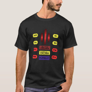 T-shirt Knight Rider KITT - Tableau de bord de la voiture 