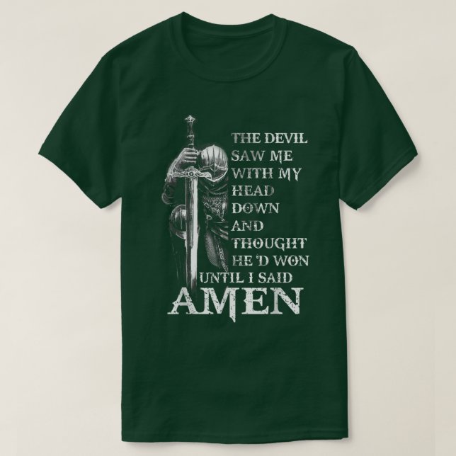 T-shirt Knight Templar Christian Warrior Of God Devil I Sa (Design devant)