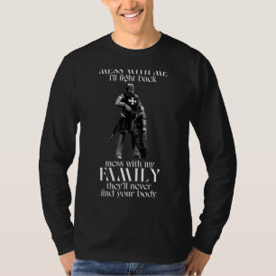 T-shirt Knight Templar Mess With Me Je me battrai contre m