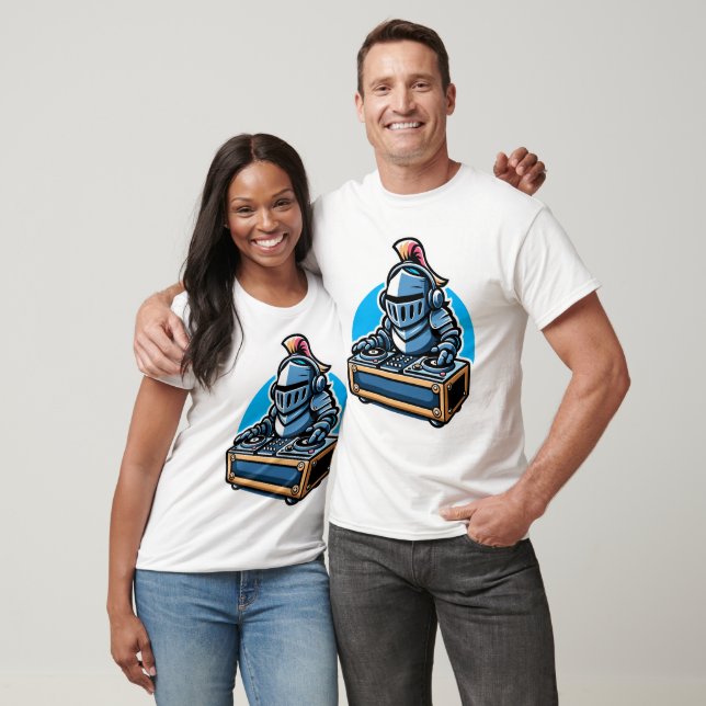 T-shirt Knight Turntablist - DJ Medieval DJ Design (Unisexe)